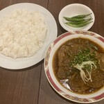 行徳ビリヤーニーハウス - チキンコルマ＋ライス＋グリーンチリ