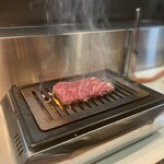 焼肉 貴文 - ねぎ塩大判ハラミ