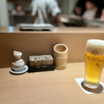 焼鳥 おみ乃 - エビス生ビール