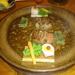 キヨノ - サーロインステーキ(ゴボウのソース)