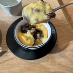 八ヶ岳 えさき - あずきとカスタードのグラタン、スプーン上げ