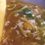 このおろし生姜が、カレーあんかけを引き立たせてますぅ