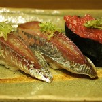 鯵二貫、中落ち軍艦