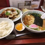 天竺 - 酢豚ランチ(ラーメンフルサイズ)