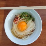 三嶋製麺所 - うどん(小・冷)と、玉子