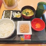 なか卯 - こだわり卵の納豆朝食（ごはん小盛）［340円］ 