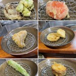 そば くら富 - 甘鯛(グジ)と野菜の天麩羅盛り