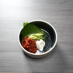 韩式腌鳕鱼内脏和奶油芝士