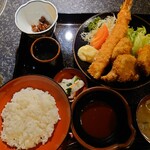 京風レストラン 朱雀 - エビカツ定食