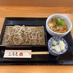 乙蕎麦 - 粗挽きせいろとミニ丼（親子丼）