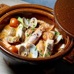 土鍋で食べるブイヤベース 赤海老 / Bouillabaisse -red shrimp
