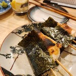 もつ焼き はる - 餅ベーションは磯辺焼き