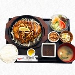 西村商店 - 四万十鶏のニンニクステーキ定食