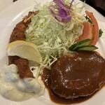 キッチン友 - ハンバーグとエビフライ