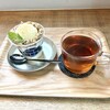 カフェ クヌルプ - 期間限定・きなこくるみパフェとダージリン