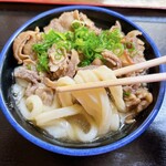 手打ちうどん つよ志 - 太麺あんまり好みじゃないけどつよ志さんの太麺好きかも❤️お肉もお出汁も麺も美味しい(っω･｡)✨