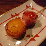 ☆プチト焼きマトのベーコン巻き（＾ｖ＾）☆