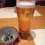 Hechimonya - 生ビール＆突き出し