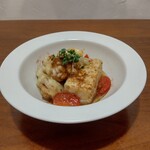 和ビストロ 菜 - 
鱈白子の天ぷらと揚げ豆腐【柚子胡椒バターソース】