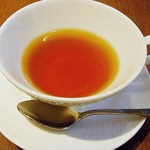 Cafe Klavier - ﾀﾞｰｼﾞﾘﾝﾃｨｰ　色がいいですね（＾＾ｂ　広口の白いカップで、コーヒー用と兼用でないところがすばらしいｗ　430円　（＾＾