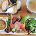 フランクリンズカフェ - 焼き野菜のディップ（パン＆スープつき）