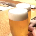 こふく - 生ビールで乾杯♪