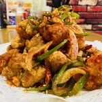 Dengaku Sakaba Tenshuu - 四川料理鶏肉の甘辛炒め