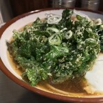 そばの神田東一屋 - 春菊天に着目する。