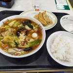 餃子の王将 - あんかけラーメンセット