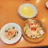 Saizeriya - コーンスープ・チキンサラダ・小エビのカクテル