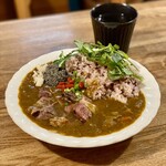 Yakuzen Kare Jinenjo - 牛すじカレー(¥1,380-)、五穀米変更(¥50-)