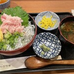 Tenpura Sakaba Wakafuku - しらすネギトロ丼