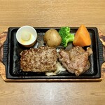 Resutoran Sengoku - ステーキハンバーグ 150g & カットステーキ 80g ¥1,950