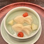 銀座 上瀧 - 2023.11.  果物を入れたクラシック杏仁豆腐~鮮果杏仁~