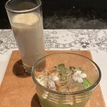 Gastroteka bimendi - 蕪のスープとほうれん草のムース