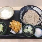 ゆで太郎 - 朝セット（納豆），かきあげ