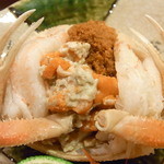 ぎおん　楽楽 - 身は綺麗に毟られて甲羅に嵌め込まれています♪