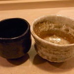 ぎおん　楽楽 - 日本酒２本目のお猪口♪