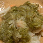 ぎおん　楽楽 - 蟹味噌をかけて♪