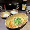 Chuukasoba Kunimatsu - 汁なし担々麺2辛¥650。温泉玉子¥60。ミニライス¥30。