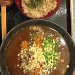 自家製麺処 御用 - カレーかやく定食：730円
