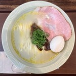 むかん 初台 - 牡蠣塩ラーメン・味玉TP