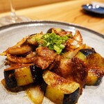 喰間 - 豚ハラミと秋ナスの生姜焼き