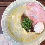 むかん 初台 - 牡蠣塩ラーメン・味玉TP