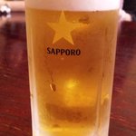 うなぎ割烹 康川 - ビールはサッポロ