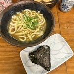 つるつる庵 - カレーうどん(350円)
明太子おにぎり(100円)