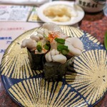 回転寿司根室花まる キラリス函館店 - 真だち軍艦