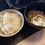 Saryou Yasuno - ごはん＆豆腐と大根の葉のお味噌汁