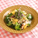 Shio-koji chicken and broccoli salad