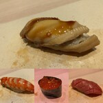 Sushi Nakamura - ベース8貫+4貫　煮穴子・車海老・イクラ・鮪中トロ